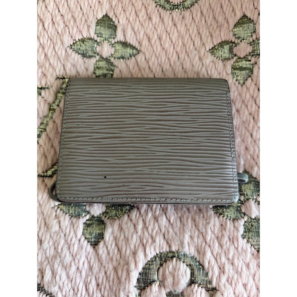 Louis Vuitton Vintage Porte-Monnaie Leather Loop Wallet Card Holder Smoke Lilac - Picture 13 of 13